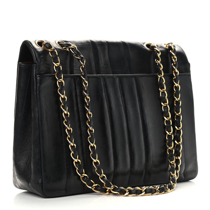 Chanel Lambskin Vertical Quilted Medium Single Flap Black 3 of 16