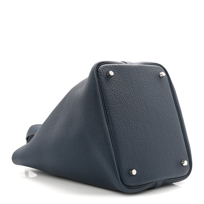 Hermes Taurillon Clemence Picotin Lock 22 MM Bleu de Prusse 4 of 11