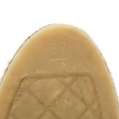 Chanel Lambskin CC Espadrilles 37 Dark Navy 6 of 7
