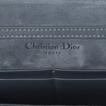 Christian Dior Lambskin Cannage Studded Dioraddict Wallet on Chain Clutch Grey Blue 8 of 9