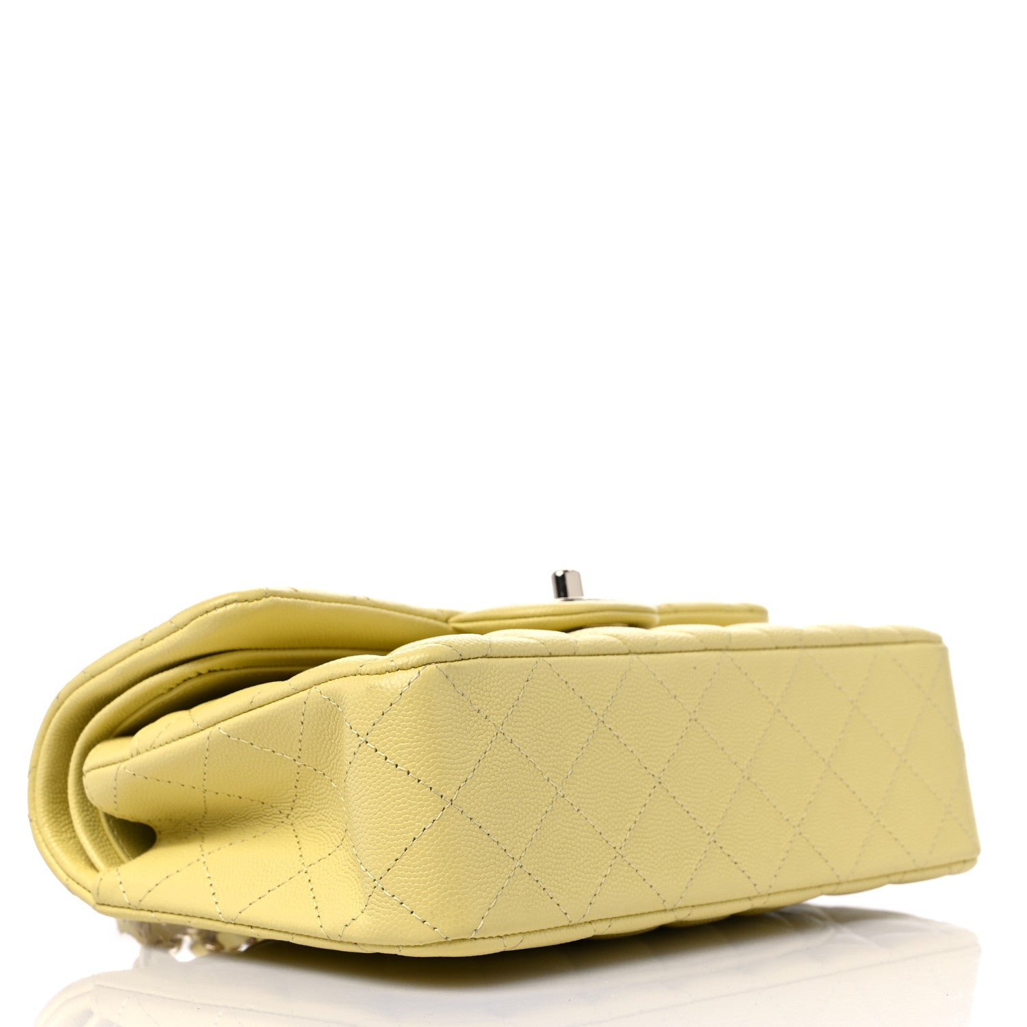 Chanel Caviar Quilted Small Double Flap Yellow 4 of 9