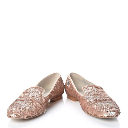 Chanel Sequin CC Moccasin Loafers 39 Pink 5 of 16