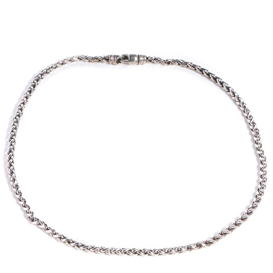 David Yurman Sterling Silver 4mm Wheat Chain Necklace 1 of 7