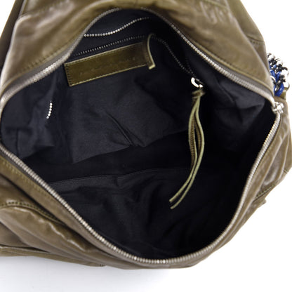 Balenciaga Agneau Large Chain Multipocket Shoulder Bag Green 5 of 12