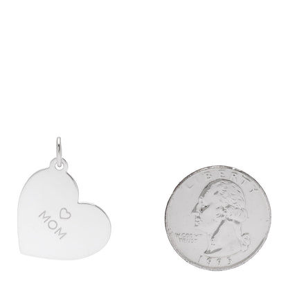 Tiffany Sterling Silver Mom Heart Charm 2 of 5