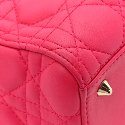 Christian Dior Lambskin Cannage Medium Lady Dior Fuchsia 10 of 16