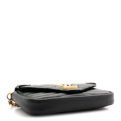 Louis Vuitton Calfskin New Wave Chain Pochette Black 4 of 10