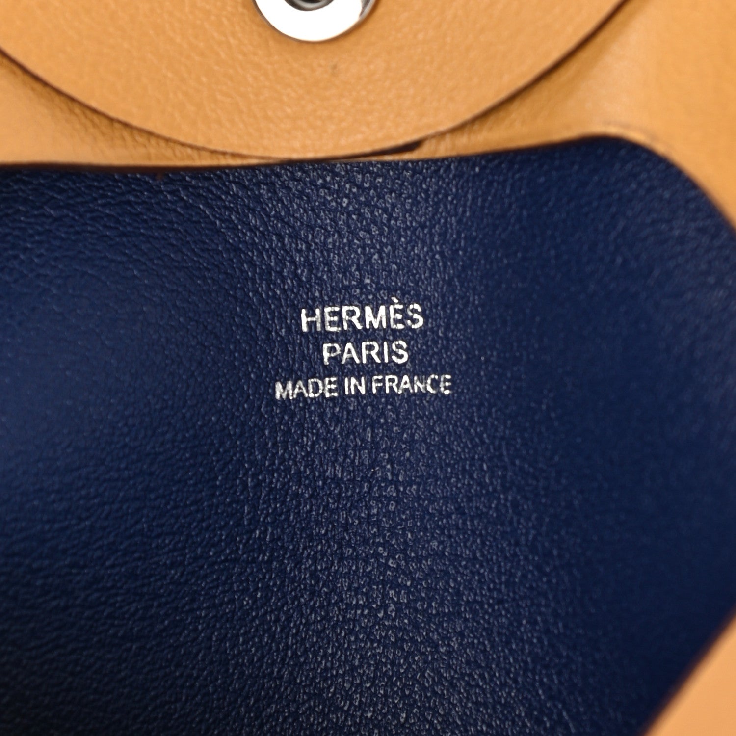 Hermes Evercolor Verso Bastia Coin Purse Curry Bleu Saphir 7 of 7