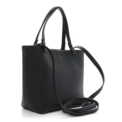The Row Grained Calfskin Small Park Tote Black 3 of 10