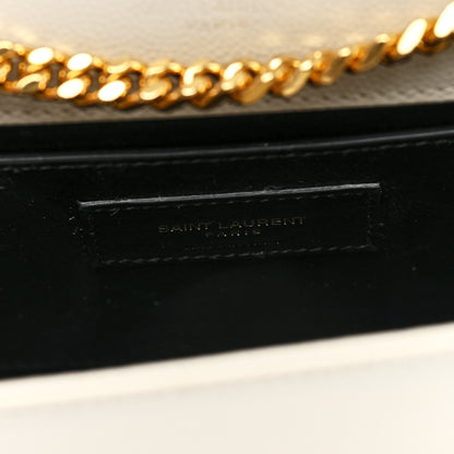 Saint Laurent Grain De Poudre Small Monogram Kate Satchel Crema Soft 6 of 9