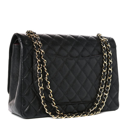 Chanel Caviar Quilted Maxi Double Flap Black 2 of 11