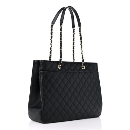 Chanel Caviar Quilted Large Shopping Tote Black 3 of 10