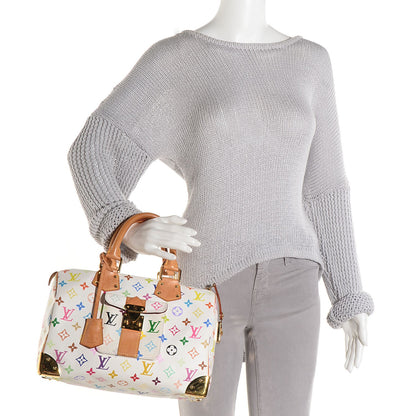 Louis Vuitton Monogram Multicolor Speedy 30 White 2 of 7