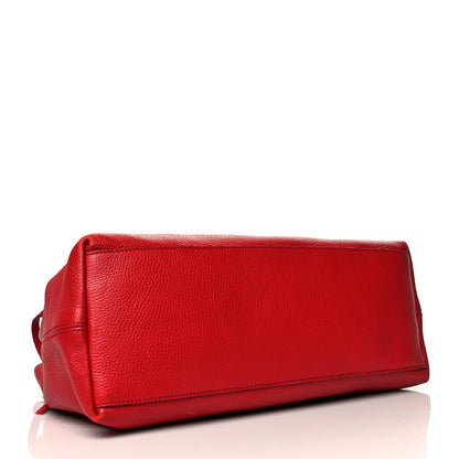 Gucci Pebbled Calfskin Medium Soho Chain Shoulder Bag Tabasco Red 4 of 13