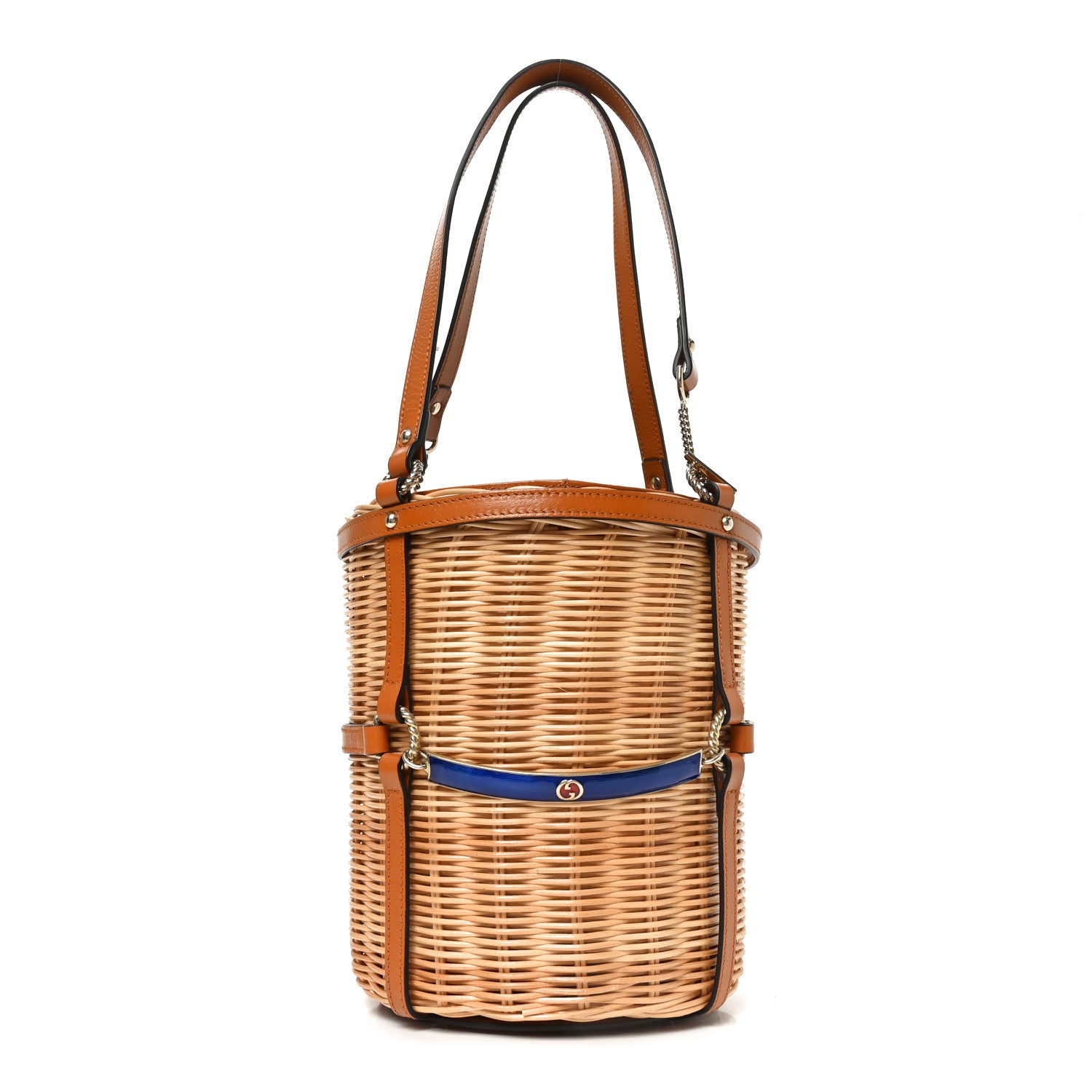 Gucci Wicker Bucket Bag Natural 1 of 12