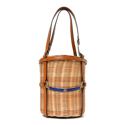 Gucci Wicker Bucket Bag Natural 1 of 12
