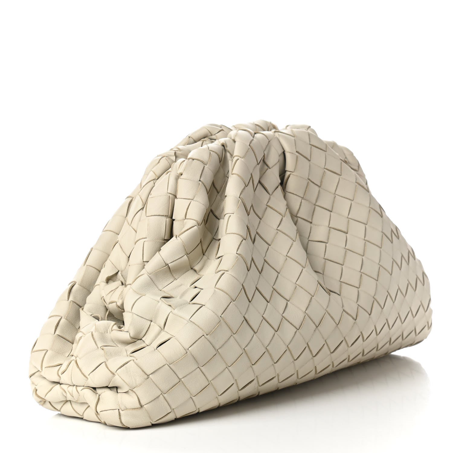 Bottega Veneta Nappa Maxi Intreccio The Pouch Oversized Clutch Plaster 3 of 11
