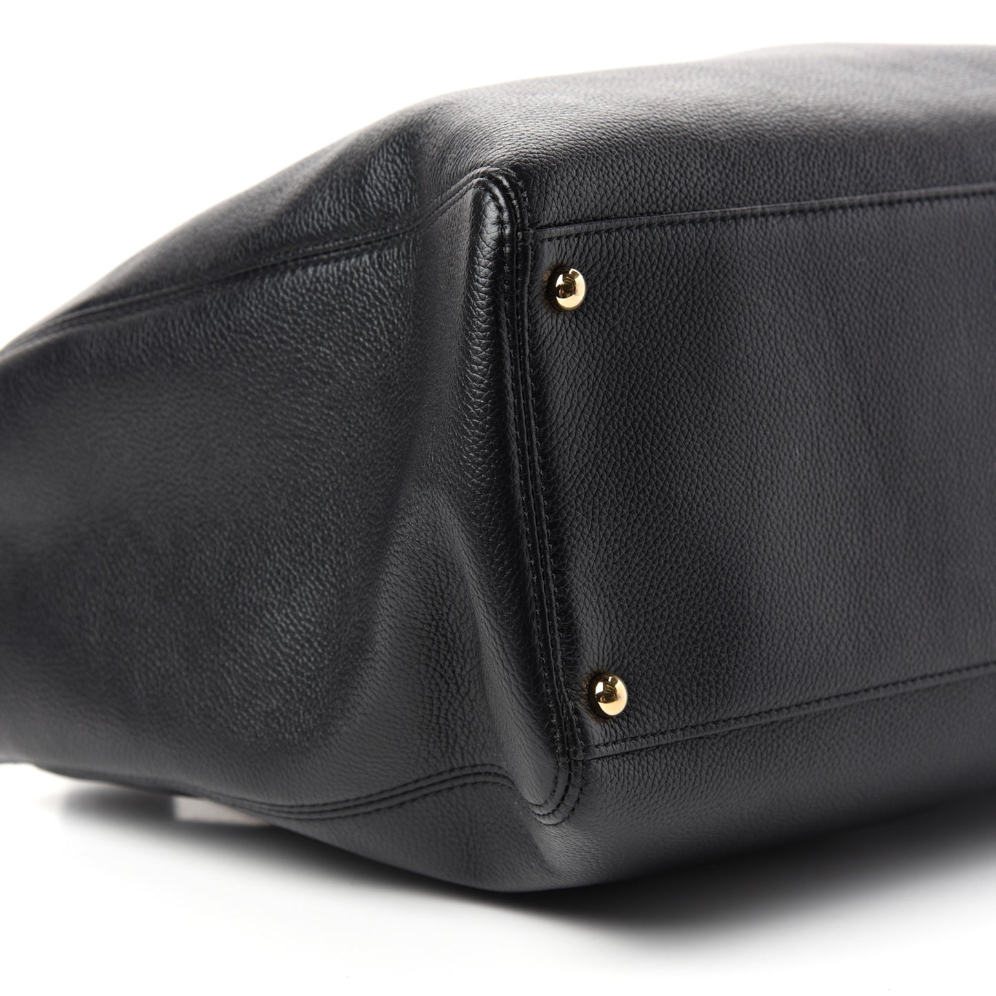 Calfskin Cerf Executive Shopper Tote Black