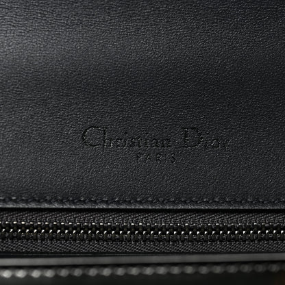 Christian Dior Metallic Patent Micro-Cannage Small Diorama Flap Bag Onyx Black 6 of 10