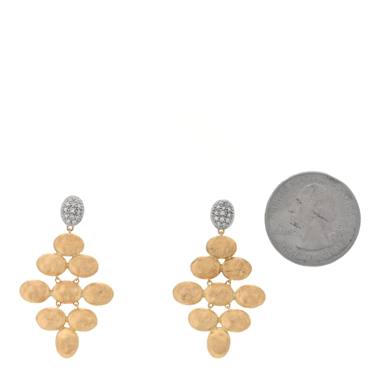 Marco Bicego 18K Yellow White Gold Diamond Siviglia Chandelier Drop Earrings 2 of 4