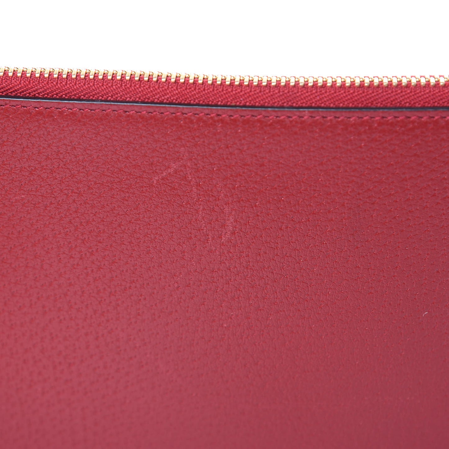 GG Supreme Monogram Tian Large Zip Pouch Beige Multicolor Red