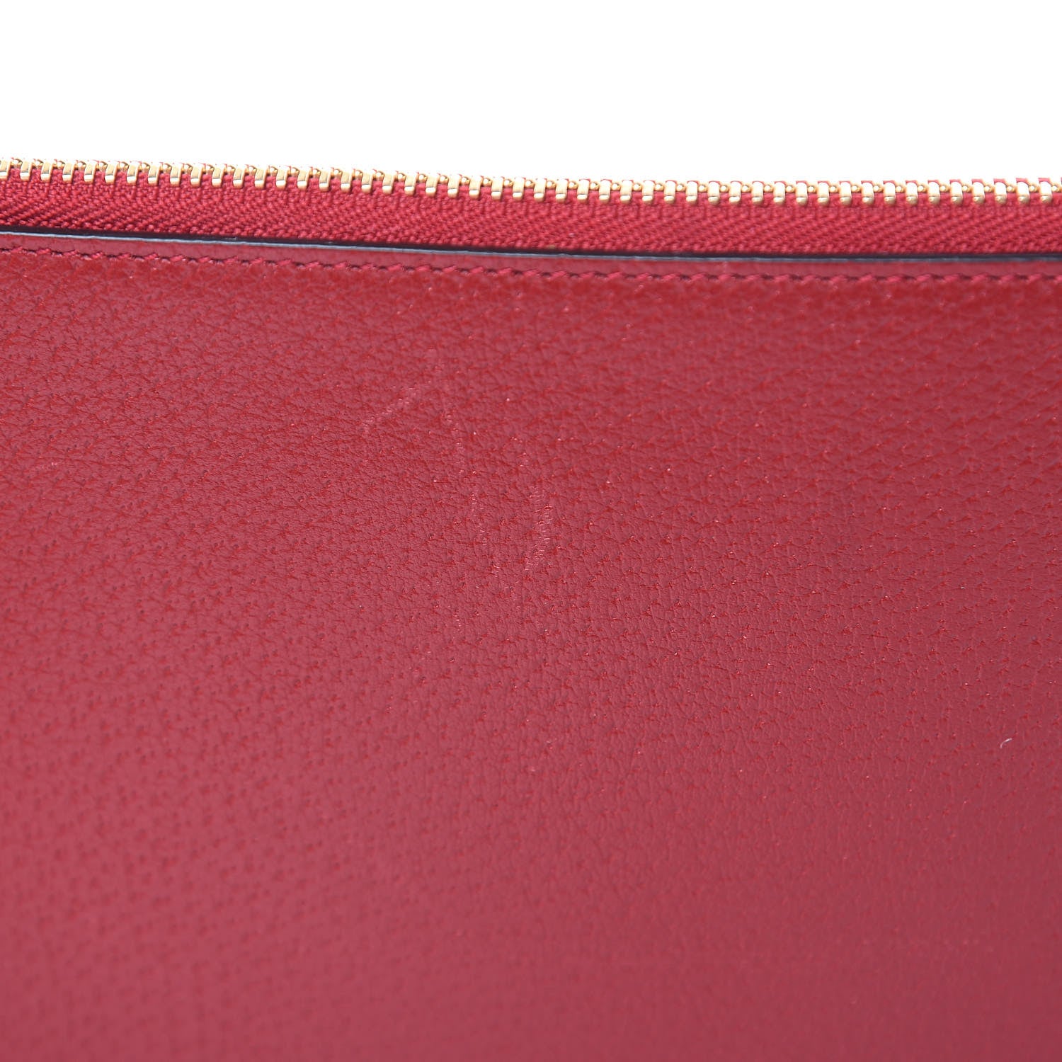 Gucci GG Supreme Monogram Tian Large Zip Pouch Beige Multicolor Red 10 of 11
