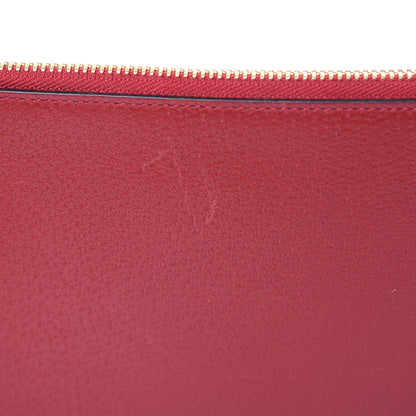 Gucci GG Supreme Monogram Tian Large Zip Pouch Beige Multicolor Red 10 of 11