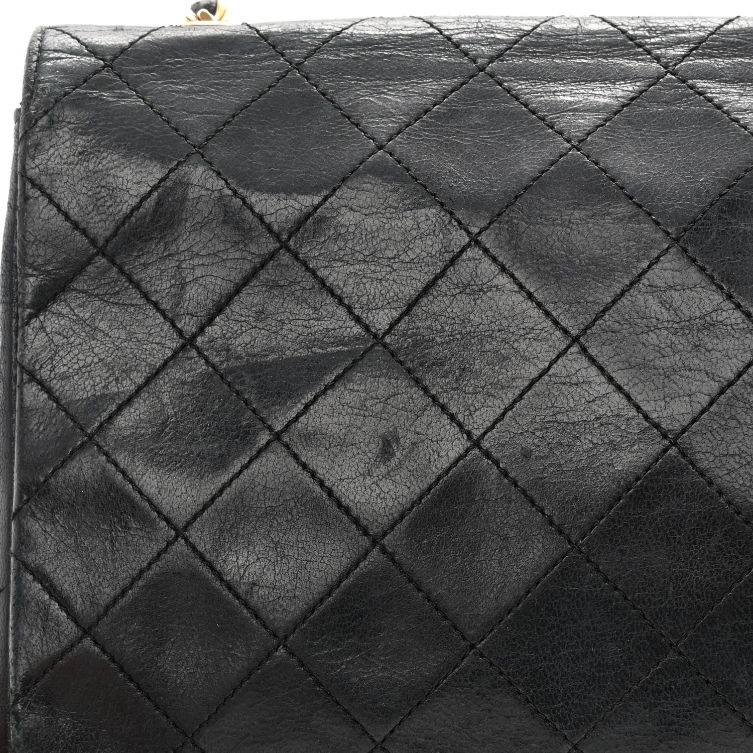 Chanel Lambskin Diamond Stitch Envelope Single Flap Black 20 of 23