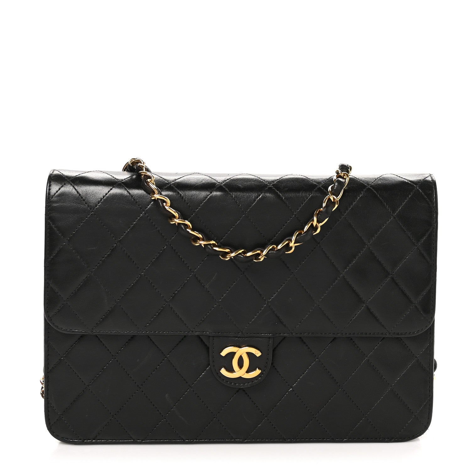 Chanel Lambskin Quilted Small Single Flap Black 1 of 13