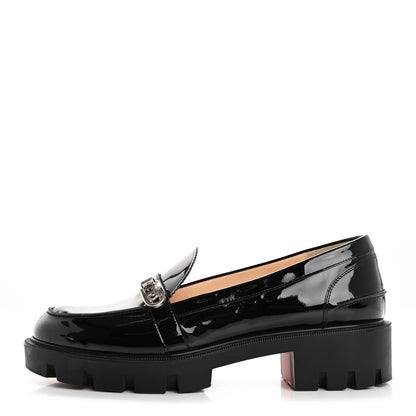 Christian Louboutin Patent Lock Woody Loafers 36.5 Black 1 of 14