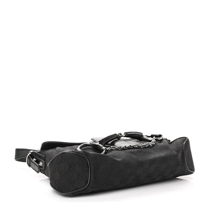 Gucci Monogram Horsebit Chain Flap Shoulder Bag Black 4 of 12