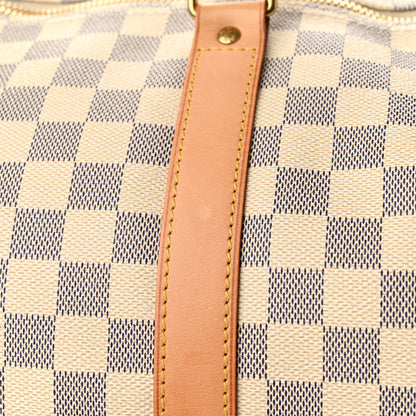 Louis Vuitton Damier Azur Keepall Bandouliere 55 10 of 14