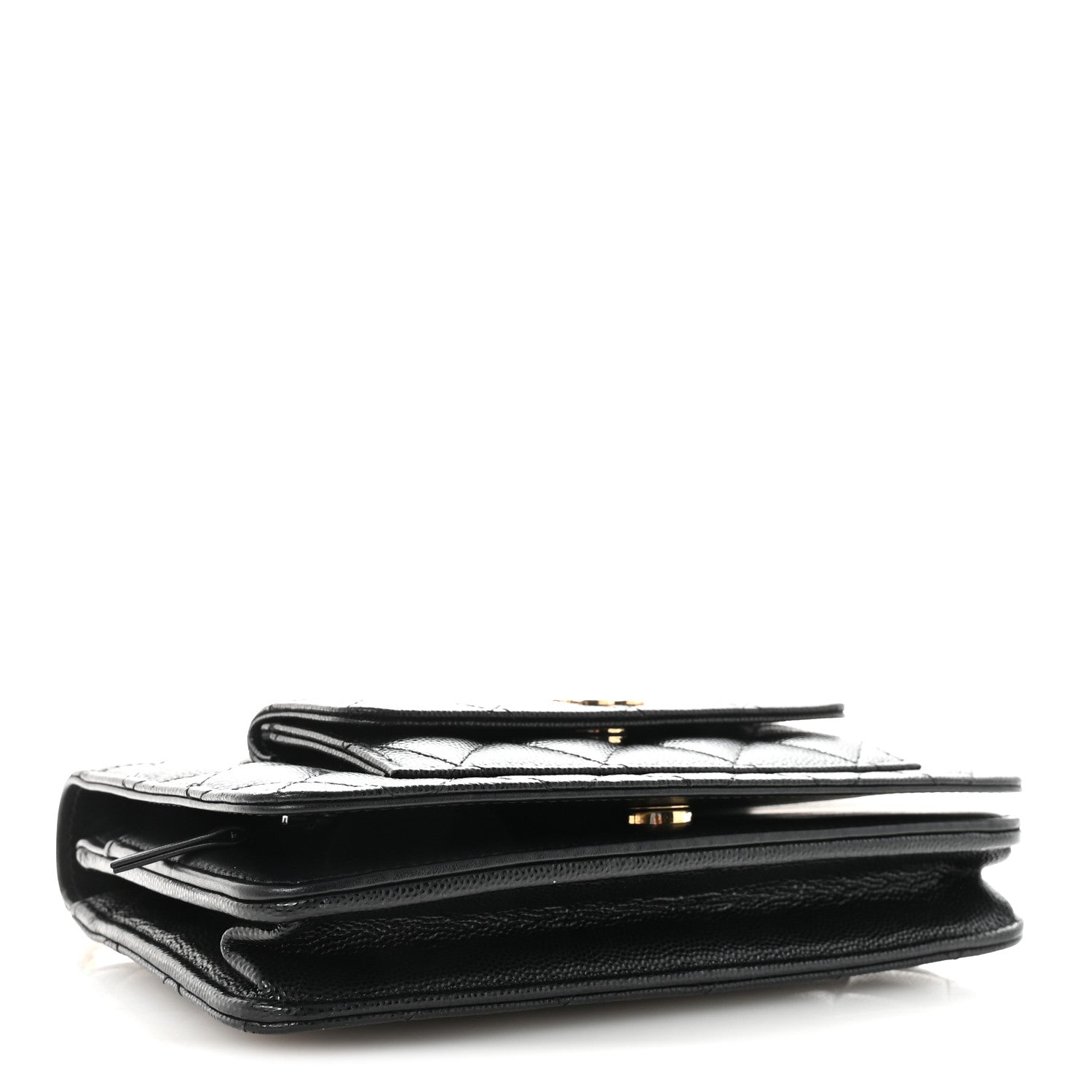 Chanel Caviar Quilted Pocket Clutch With Chain WOC Black 4 of 11