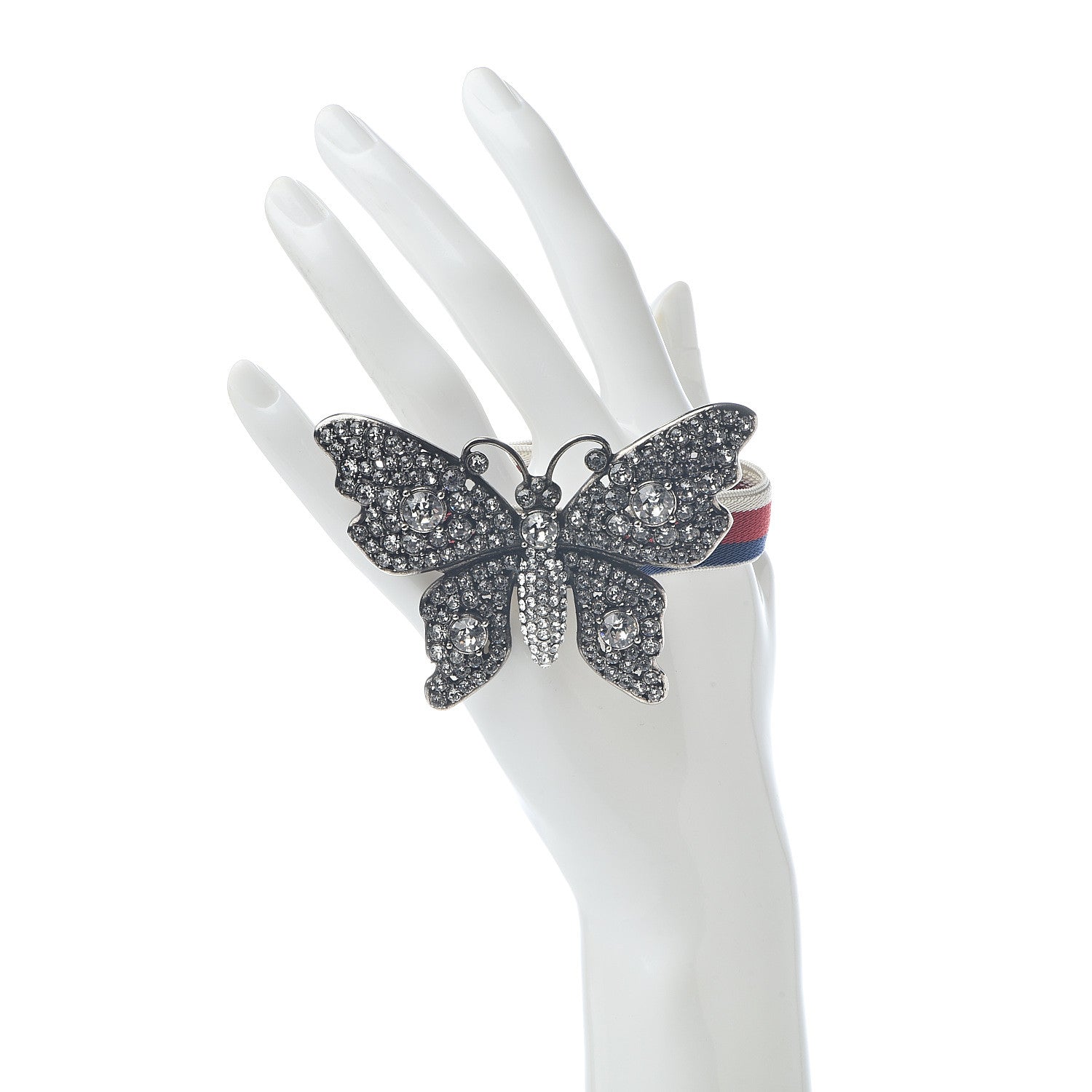 Gucci Web Crystal Butterfly Bracelet 2 of 4