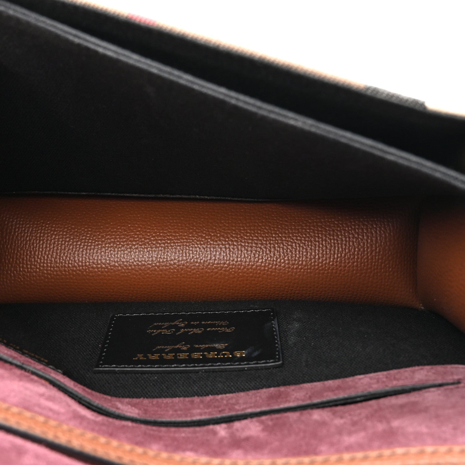 Burberry Derby Calfskin House Check Small Macken Crossbody Bag Tan 5 of 10