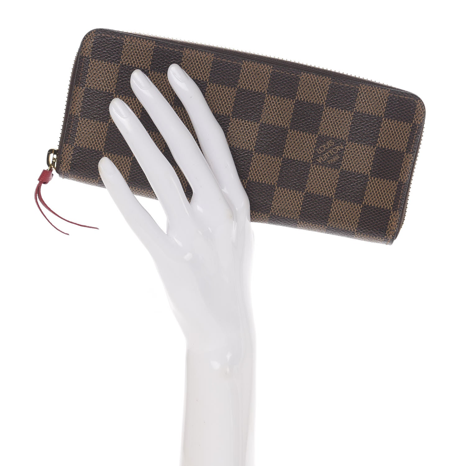 Louis Vuitton Damier Ebene Clemence Wallet Cherry 2 of 6