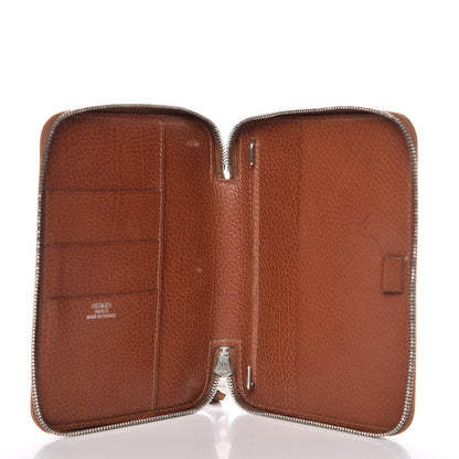 Hermes Veau Rodeo Globe Trotter Zip Agenda PM Gold 5 of 10