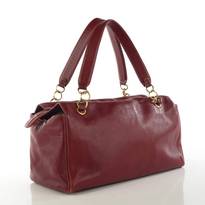 Chanel Calfskin CC Shoulder Bag Red 3 of 7