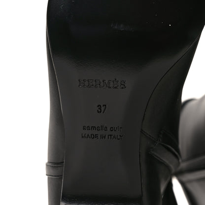 Hermes Calfskin Hommage Ankle Boots 37 Black 6 of 8