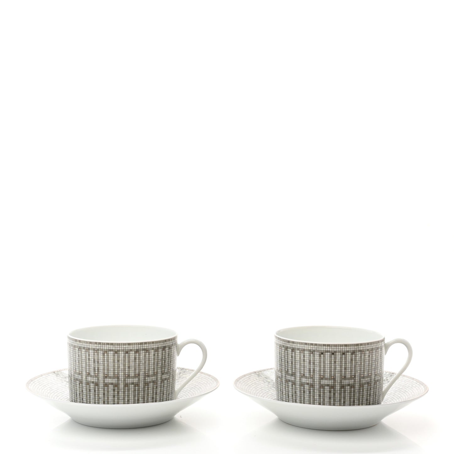 Porcelain Mosaique Au 24 Platine Breakfast Cup And Saucer Set Of 2