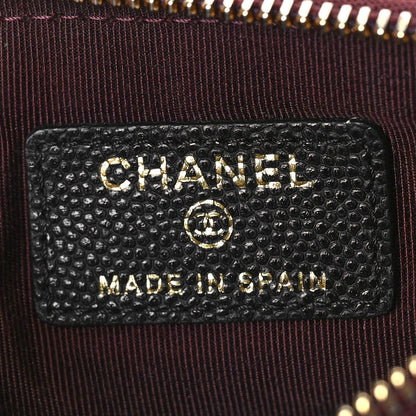 Chanel Caviar Quilted Small Cosmetic Case Black 6 of 10