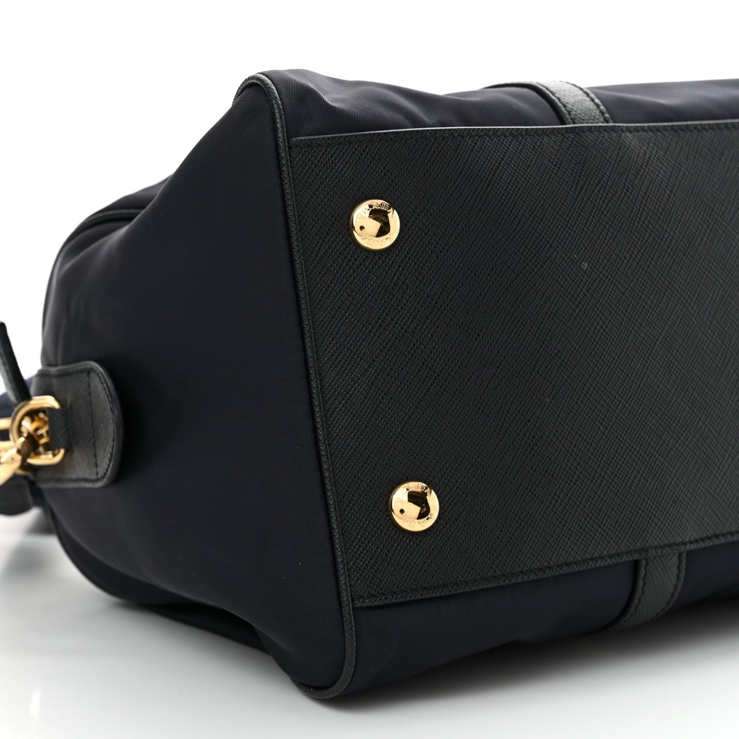 Re-Nylon Saffiano Medium Re-Edition 1978 Top Handle Bag Bleu