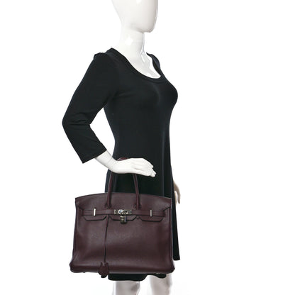 Hermes Taurillon Clemence BIRKIN 35 Prune 2 of 11