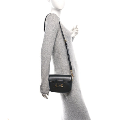 Gucci Azalea Calfskin Web Mini Horsebit 1955 Shoulder Bag Black 2 of 11