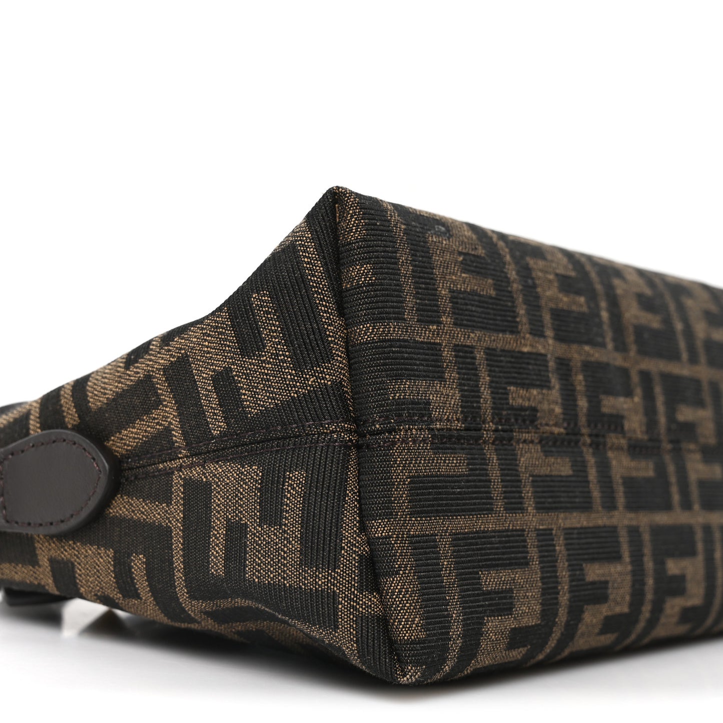 Vitello Grace Jacquard FF Mini By The Way Boston Bag Tobacco Moro Ebano