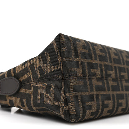 Fendi Vitello Grace Jacquard FF Mini By The Way Boston Bag Tobacco Moro Ebano 9 of 11