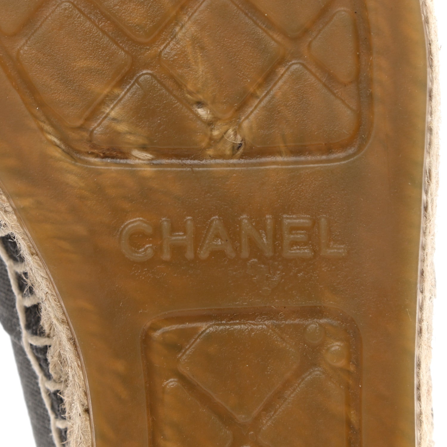 Chanel Canvas Grosgrain CC Espadrilles 38 Grey Black 7 of 10