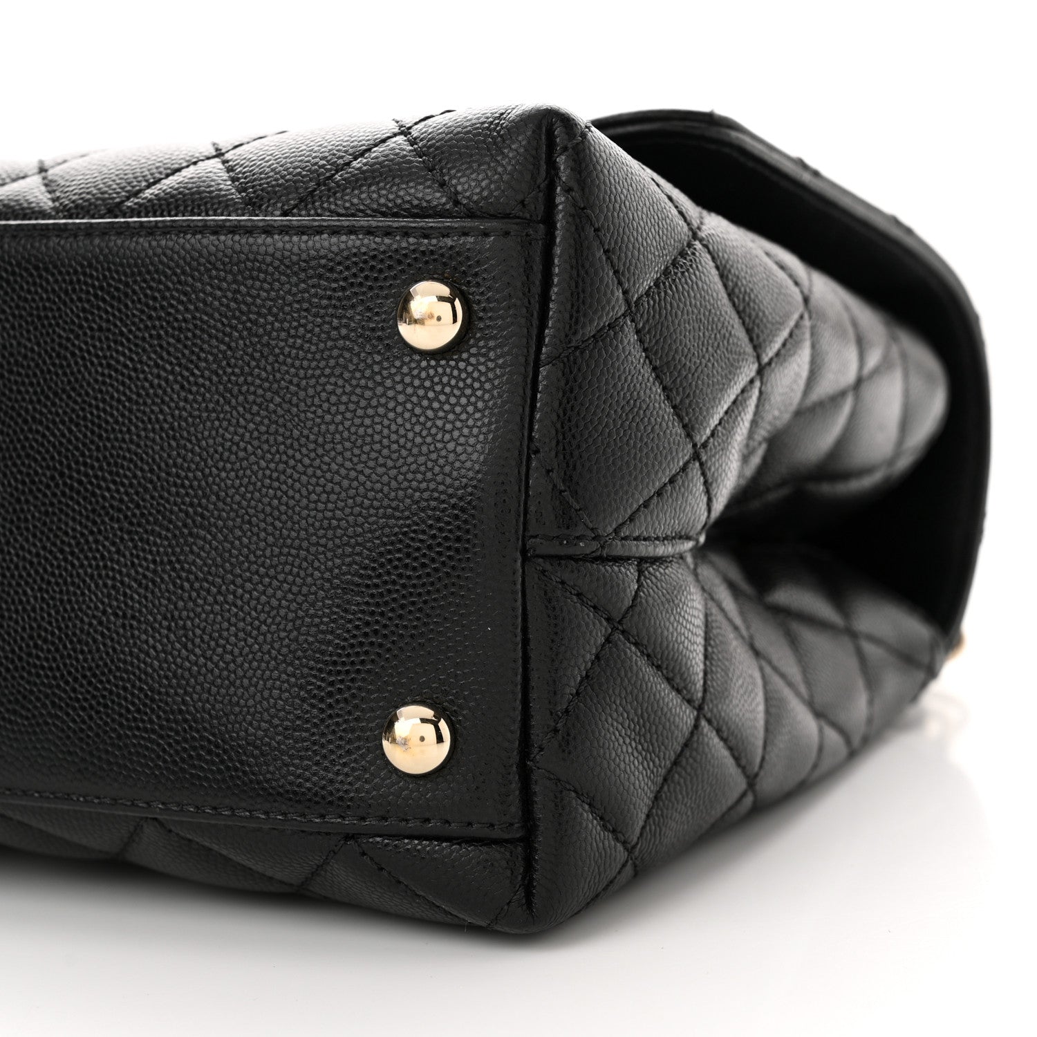 Chanel Caviar Quilted Small Coco Handle Flap Black 10 of 11
