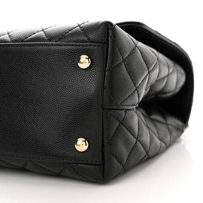 Chanel Caviar Quilted Small Coco Handle Flap Black 10 of 11