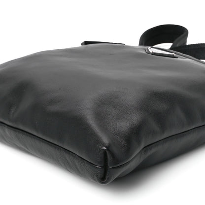 Prada Soft Calf Flat Messenger Bag Black 11 of 11